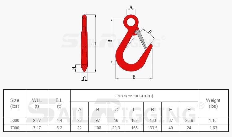 3.2t Wll Steel Eye Iron Fine Rib Pipe Hook