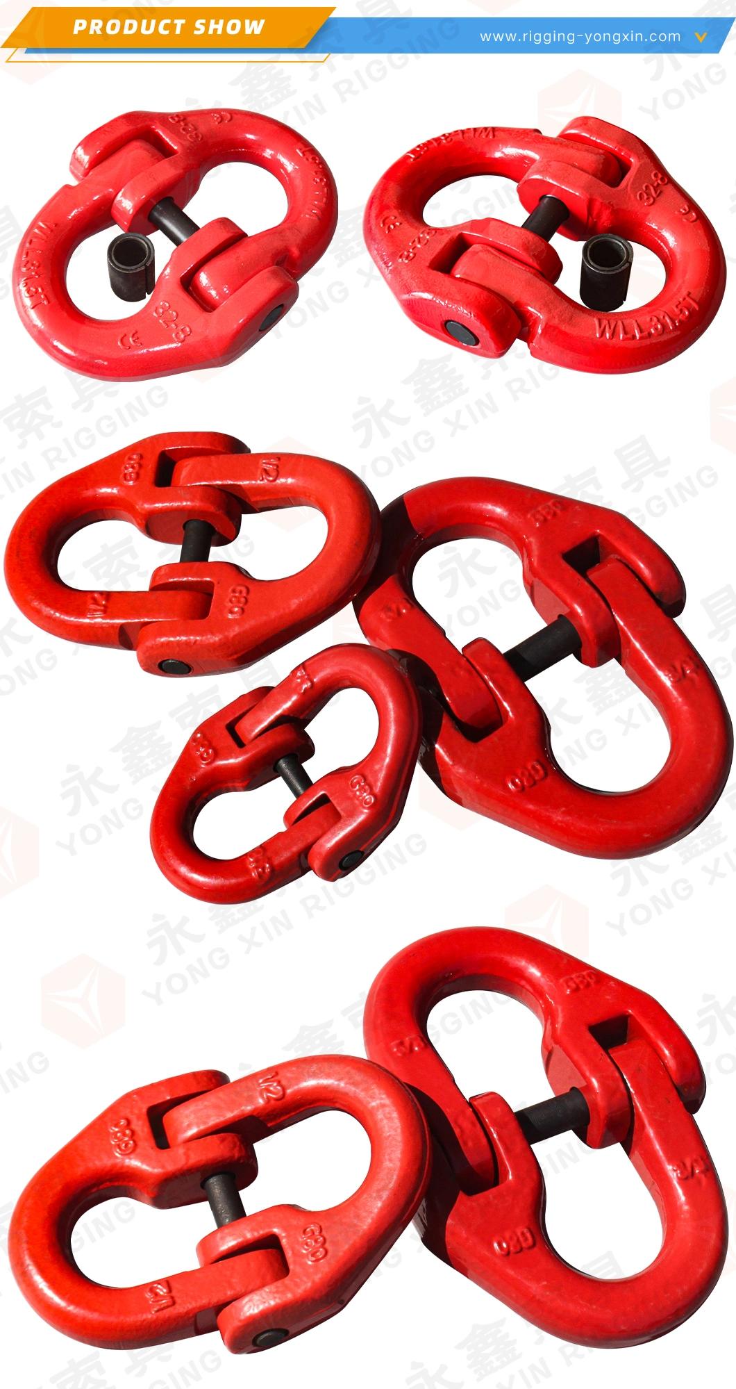 10mm G80 Alloy Steel CE Standard Wll 3.15t Painted Red Color Chain Connecting Link