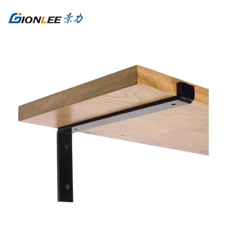 Black Metal Right Angle Wall Brace Shelf Brackets Supports