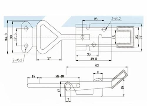 Steel Zinc Plated Woodworking Adjustable Toggle Clamp