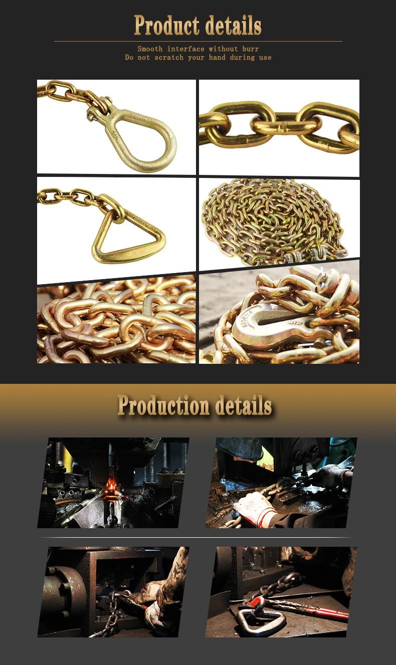 G70 Alloy Steel Transport Binder Chain with Clevis Hook