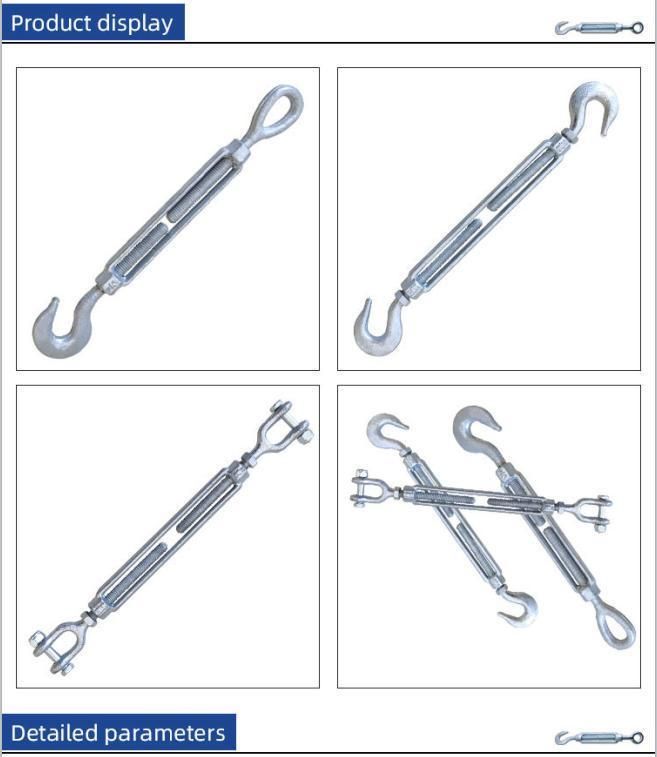 Us Type Drop Forged Carbon Steel Galvanized Turnbuckle