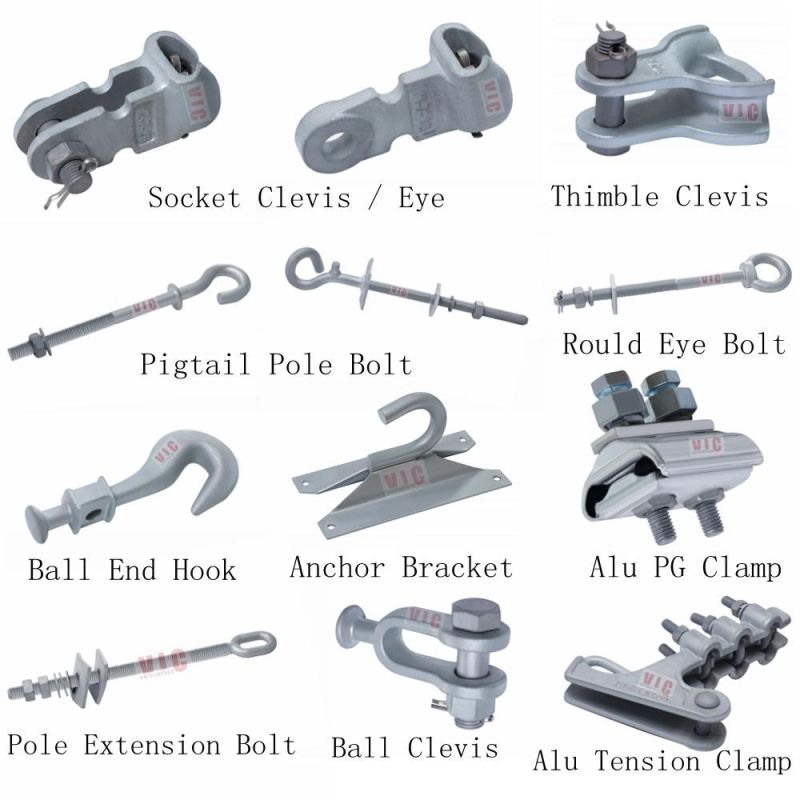 Pole Line Hardware Fitting Galvanized Steel Anchor Chain Shackle