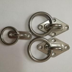 Stainless Steel Square Eye Plate with Welded Swivel Ring
