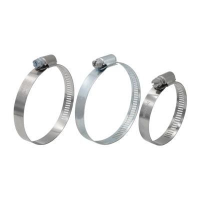 A (American) Type W1 Iron Steel Galvanized and W2 W4 Stainless Steel Preforated 8mm and 11.7mm Band Hose Pipe Worm Gear Pipe Clamp
