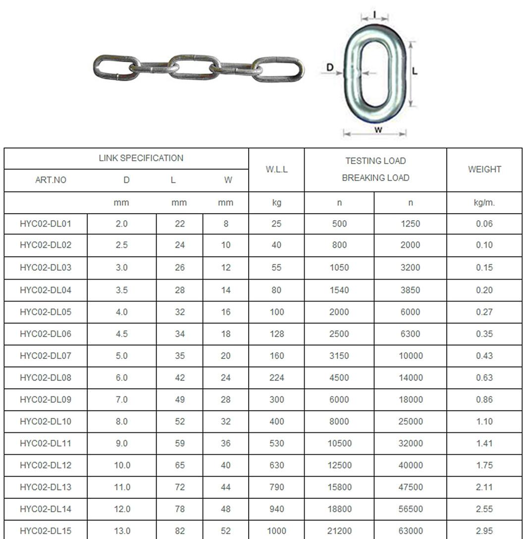 Top-Rated DIN 763 766 Stainless Steel Link Chain 304 316