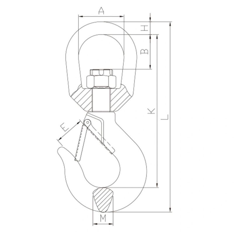 Competitive Price Adjustable Stainless Steel Eye Sling Crane Hook Industrial Lifting Hook