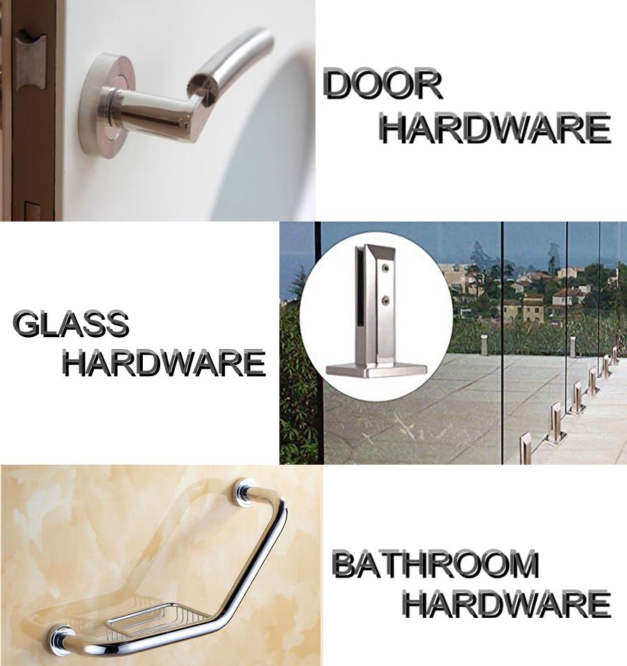 Stainless Steel Hotel Bathroom Glass Wall Hardware Connecting Clamp
