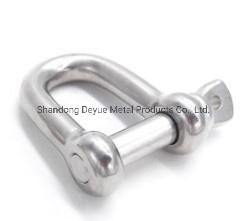High Polished Long Stainless Steel with Safety Captive Screw Pin D Shackle