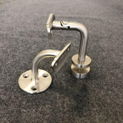 Stainless Steel Handrail Bracket Supports with Curved Plate