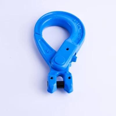 Quality Rigging G100 Forged Alloy Steel Clevis Type Self Locking Hook for Chain Sling