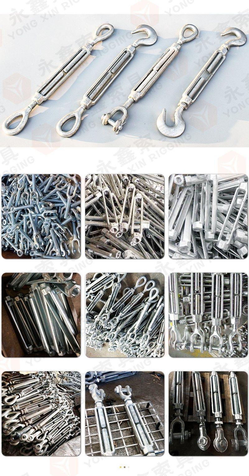 DIN 1480 Galvanized Drop Forged Eye Jaw Turnbuckle