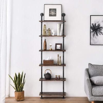 Wall Shelf 6 Tier Pipe Design Plant Stand Book Shelf