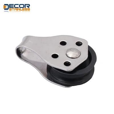 Stainless Steel Block Pulley with Nylon Wheel