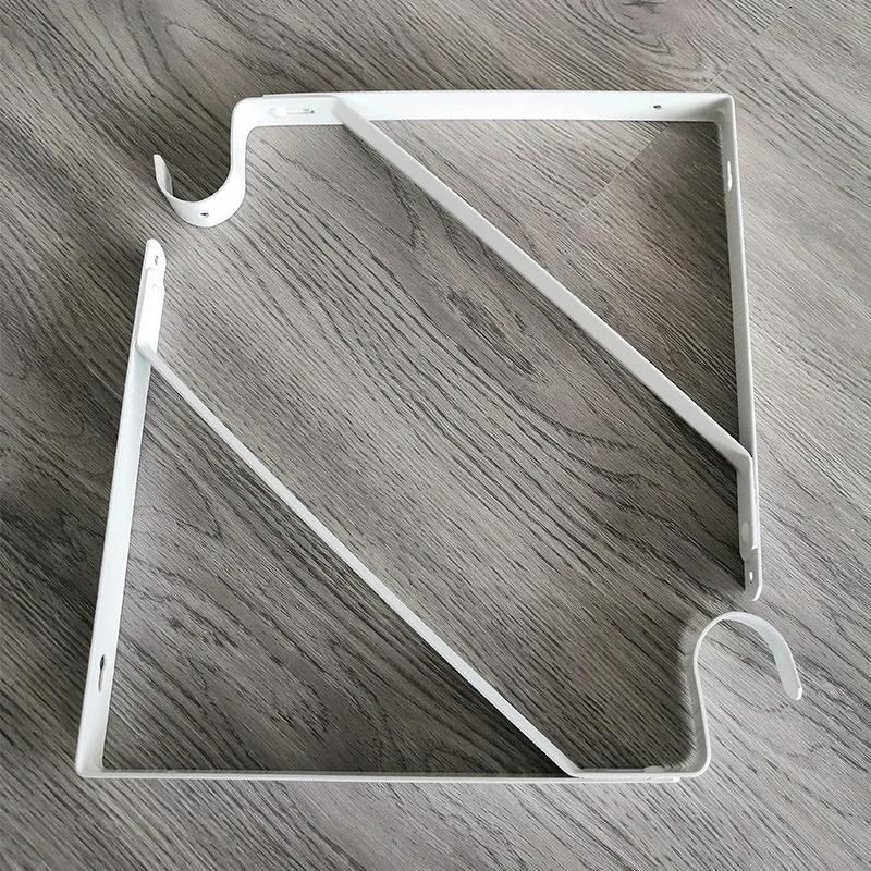 Heavy Duty Floating Shelve L Shaped White Metal Corner Mounting Wall Bracket