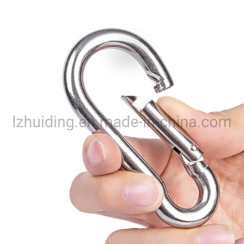High Quality Best Selling Stainless Steel Outside Opening Key-Lock Carabiner Carbine Snap Hook
