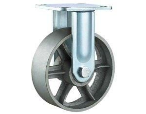 Heavy Duty Solid Steel / Cast Iron Casters Rigid Top Plate
