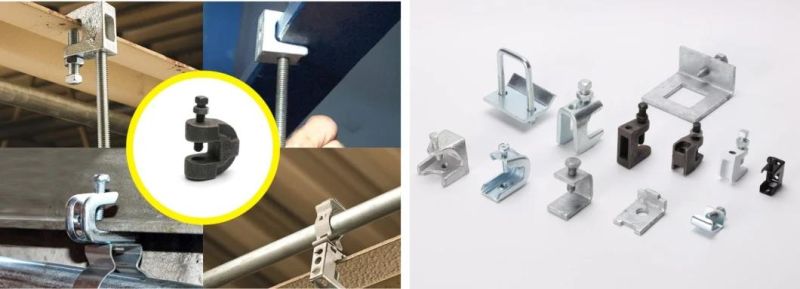 3/8 1/2 C-Clamp with Lock Nut, Malleable Iron