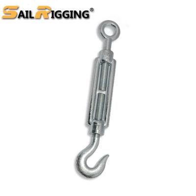 DIN DIN 1480 High Quality M20 20 mm 20mm Galvanized Steel Hook and Eye Turnbuckle
