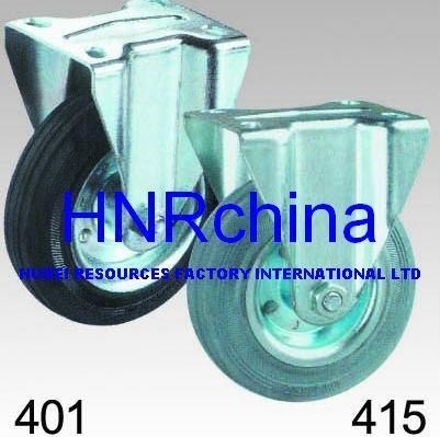 Grey Rubber Heavy Duty Industrial Rigid Caster