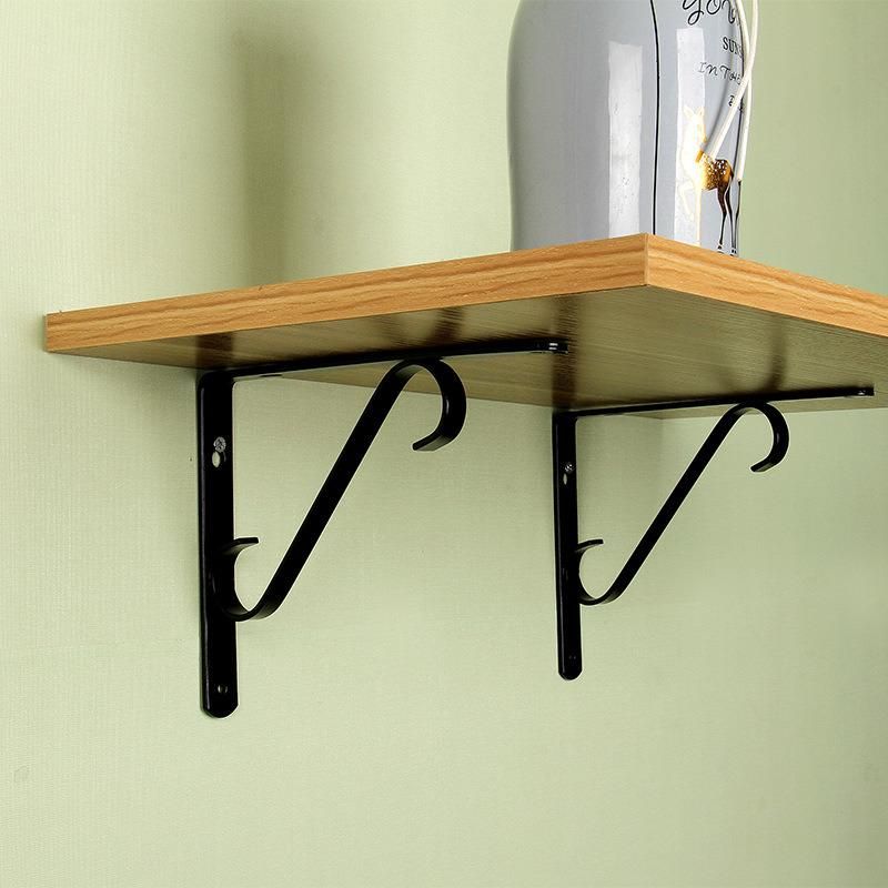 2022 Hot Sale Wholesale Custom Metal White/Black L Shape Corner Wall Shelf Bracket