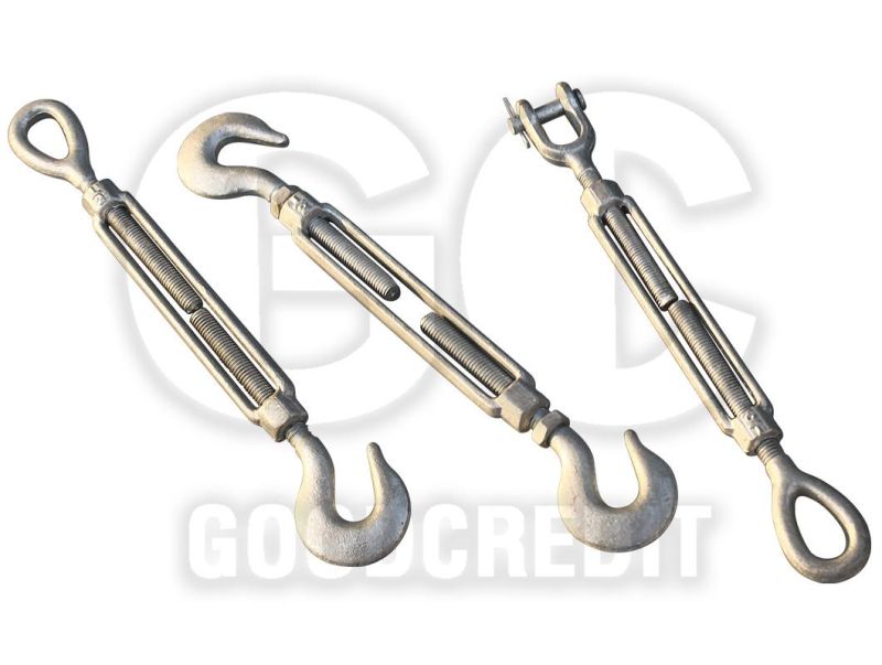 Stainless Steel/Galvanized Drop Forged Wire Rope Turnbuckle with Eye and Jaw