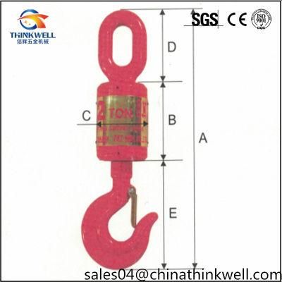 Safety Factor 5: 1 Forged Lifting Eye Swivel Hook