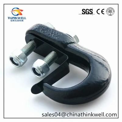 Forged Carbon Steel Black Coated Tow Hook with Latch