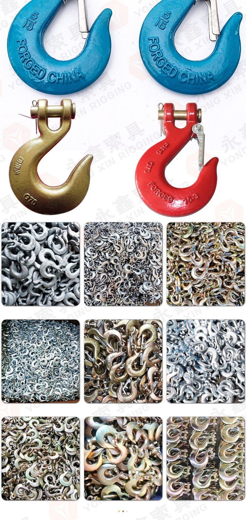 Us Type Alloy Steel Forged H331/A331clevis Slip Hook with Latch