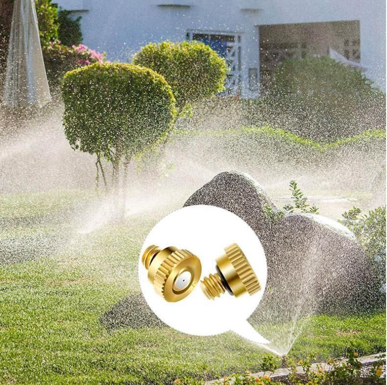 3/16" Thread Atomization Nozzles Kit with 1/4" Slip Lock Tee Connector 0.2/0.3/0.4/0.5mm Low Pressure Misting Sprayers