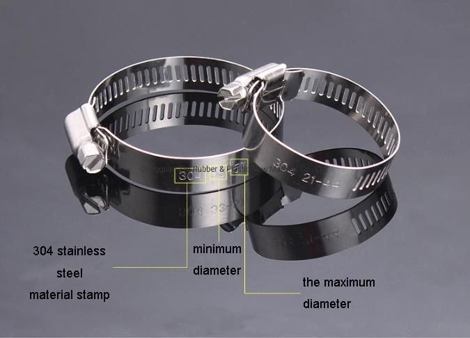 19mm Bandwidth OEM Custom Stainless Steel Automotive American Hose Clamp