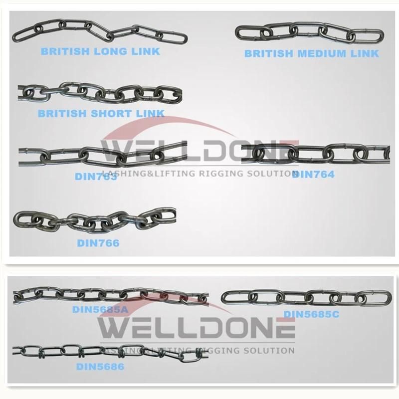 Black Oiled En 818-2 Grade 80 Short Link Lifting Chain Sling