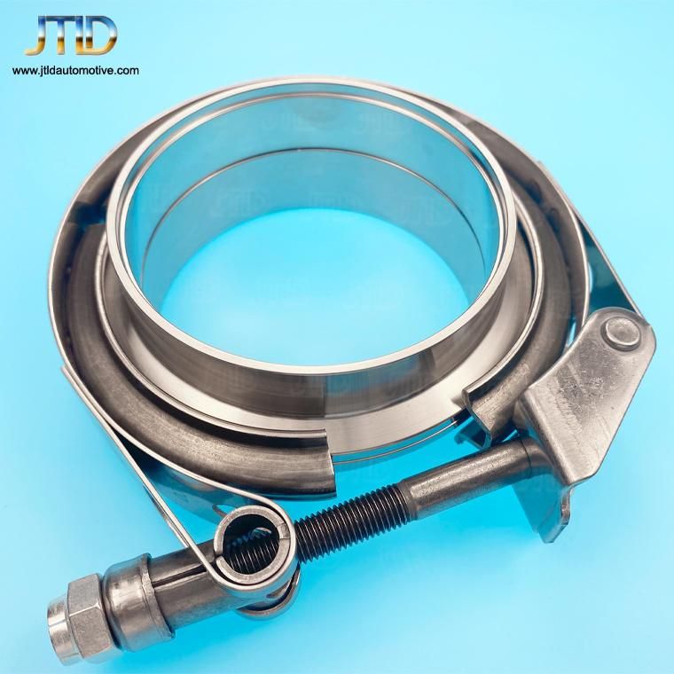 2.5′′ Exhaust Down Pipe 304 Stainless Steel V-Band Clamp and Flanges