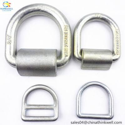 Forged Galvanized Container Lashing D Ring with Clamp