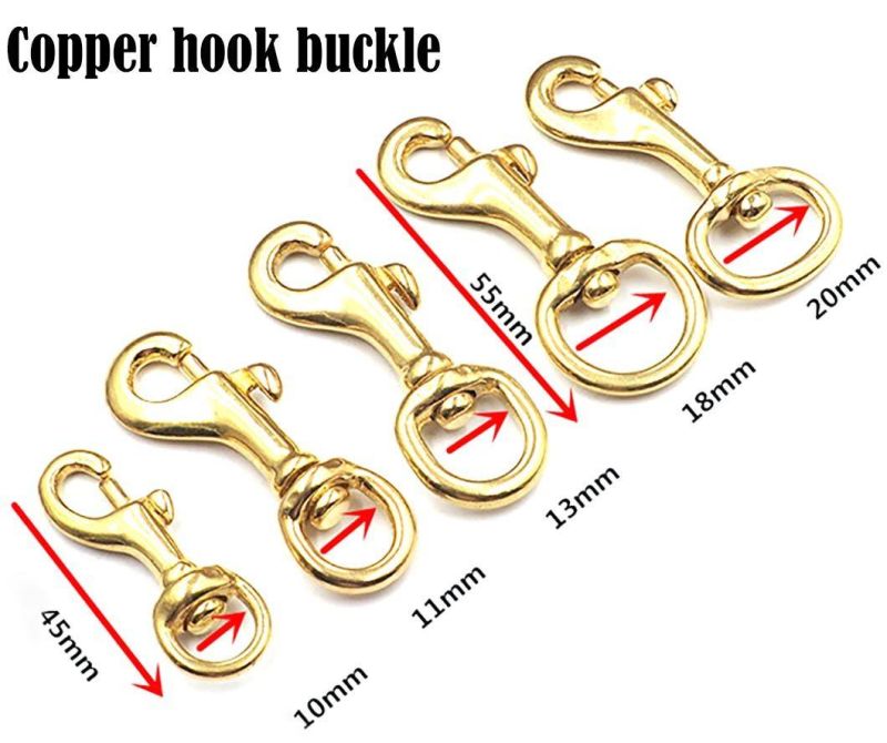 Factory Wholesale Hardware Accessories Customized Metal Gold Brass Lobster Clasp Swivel Snap Handbag Hook Center Connection Buckle