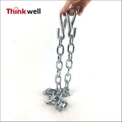 Zinc Plating G30 Tow safety Chain with Spring Clips