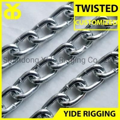 Twisted Round Link Chain Welded Chain Galvanized Cat Dog Animal Chain with Customer Design