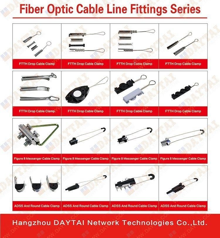 Fish Tension Clamp FTTH Optical Fiber Optic Cable Clamp
