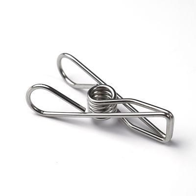 Factory Custom Silver Metal Clothespin Stainess Steel Spring Clips/Clothes Hanger Peg/Sunning Clips