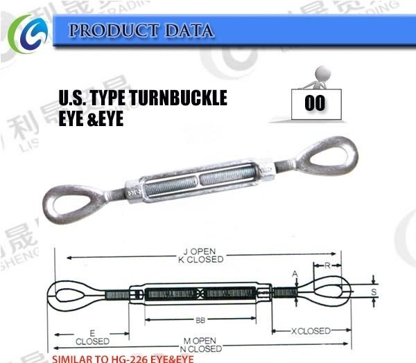 Marine Swivel Us Type Jaw and Eye Drop Forged Steel Turnbuckle