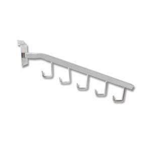 5 Hooks Metal Chrome Slatwall Display Accessories