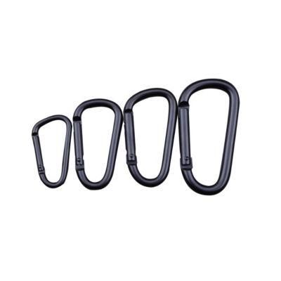 Stock No MOQ Custom Wholesale 48mm D Shape Carabiner Keychain Mini Aluminum Carabiner for Promotion Gift