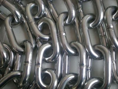 Ss 304 Stainless Steel Polished Link Chains, Nacm Standard Burnished Stainless Chain