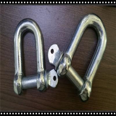 Large Dee Screw Pin Shackle Chain Shackle Straight Shackle Galvanized