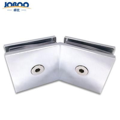 Best Selling Custom Right Angle 135 Degree Glass Bracing Clamp Glass Connector for Hotel Shower Room