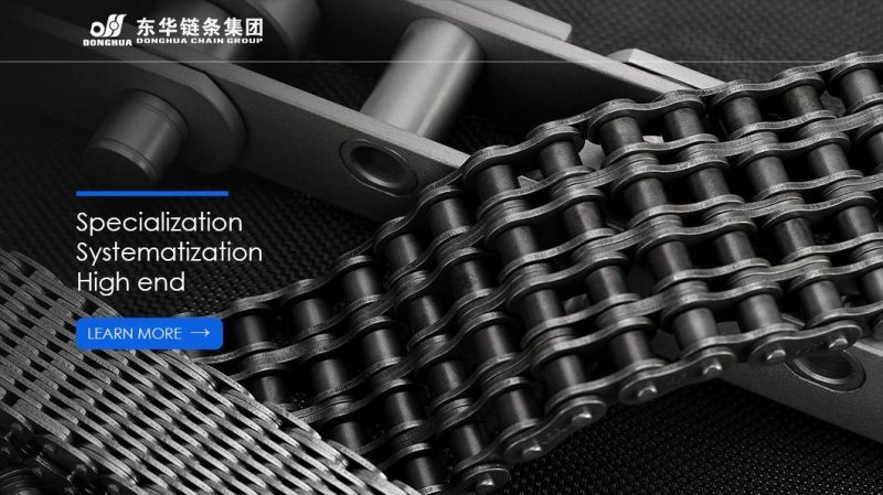 China Roller DONGHUA Wooden Case/Container Industry Transmission Chain 40-1, 50-1, 60-1, 80-1, 100-1, 120-1, 06b-1, 08b-1