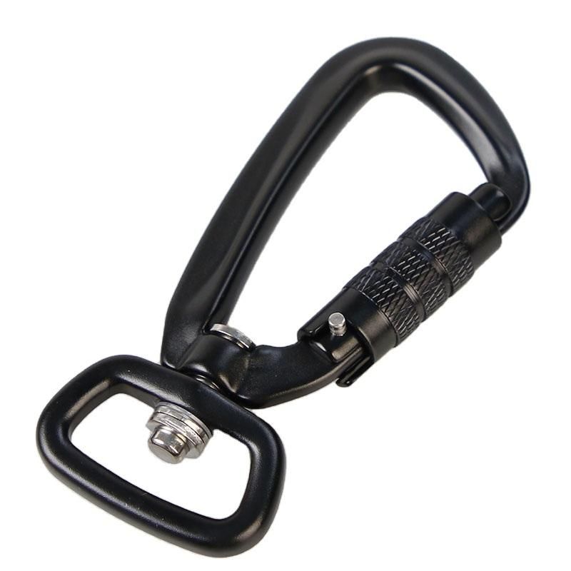 High Strength Steel Square Hook Outdoor D Shaped Aluminum Carabiner Clip