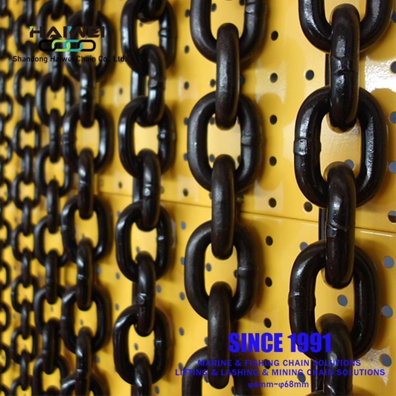 Butt Flash Welding High Breaking Load Blackening Lifting Link Chain