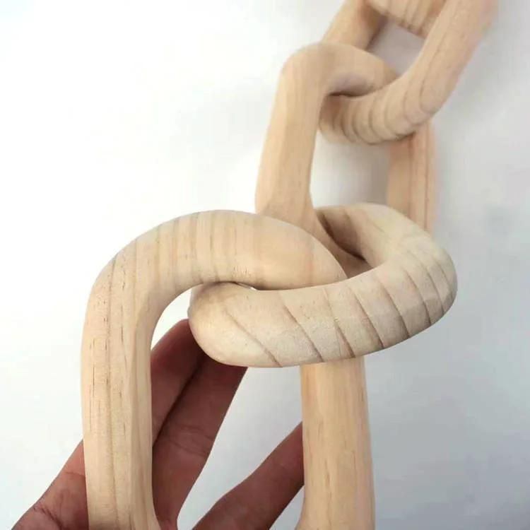 Decorative Object Linked/Home Interior Elegant Decoration Pieces Accessories Link Wooden Ornament/Link Decor Wooden Chain