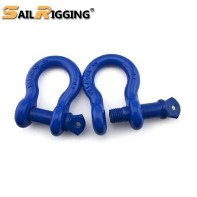 Black Painted Adjustable Bow Shackle Screw Pin Rigging